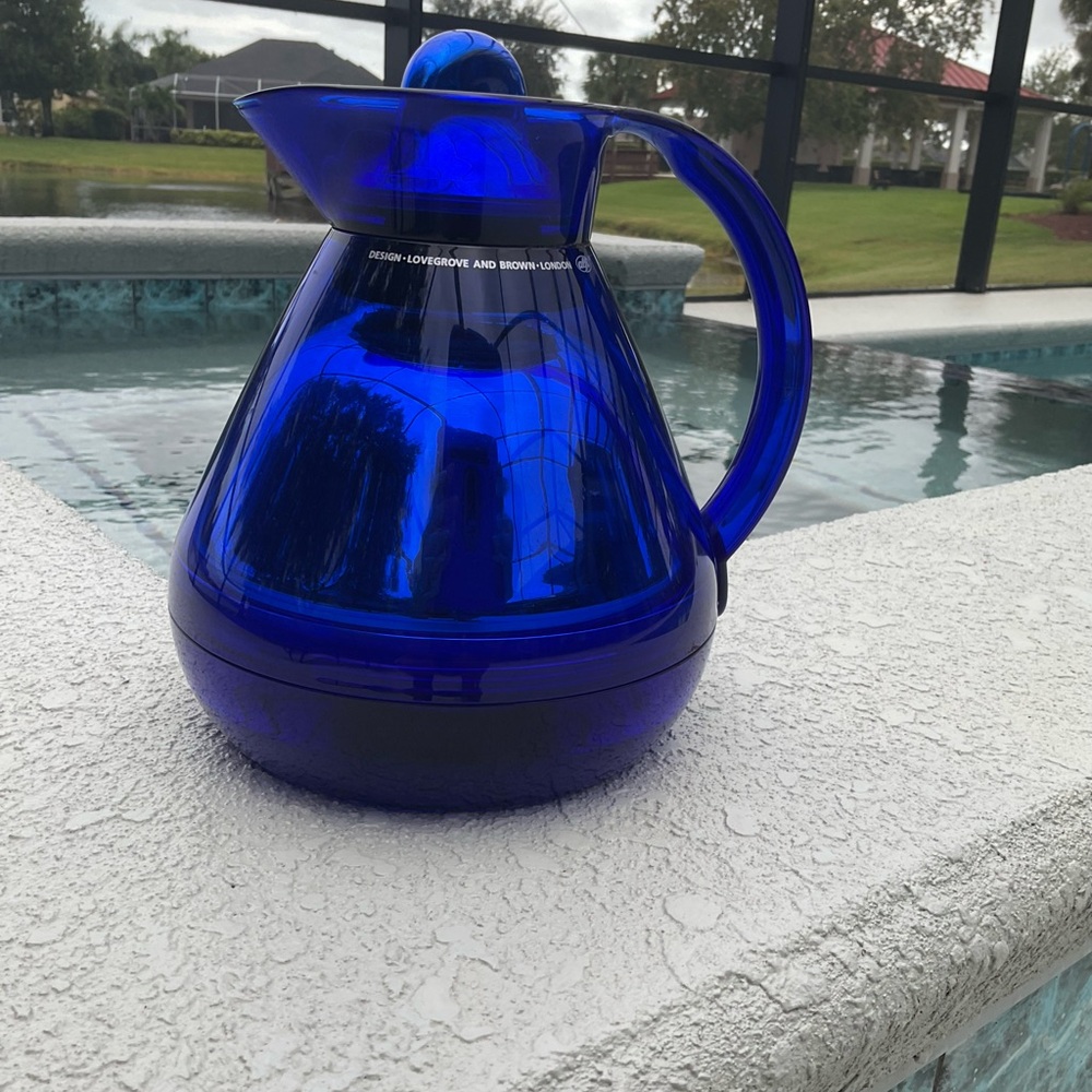 Blue Glass Pitcher